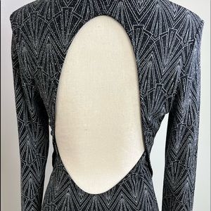 H&M Glittery Bodycon Backless (Open Back) Dress